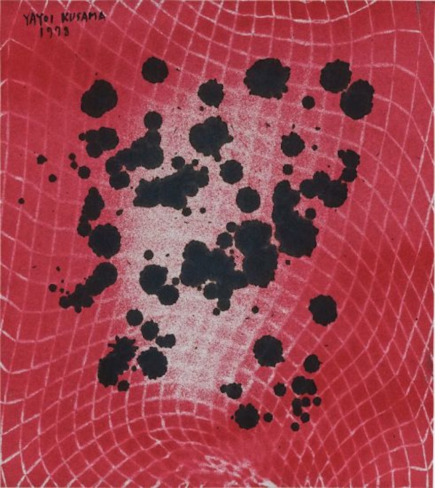 Rain on Red Poppies by Yayoi Kusama