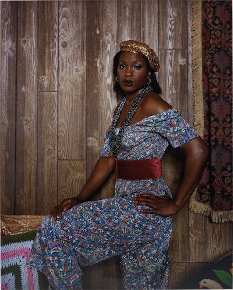 Qusuquzah Standing Sideways by Mickalene Thomas