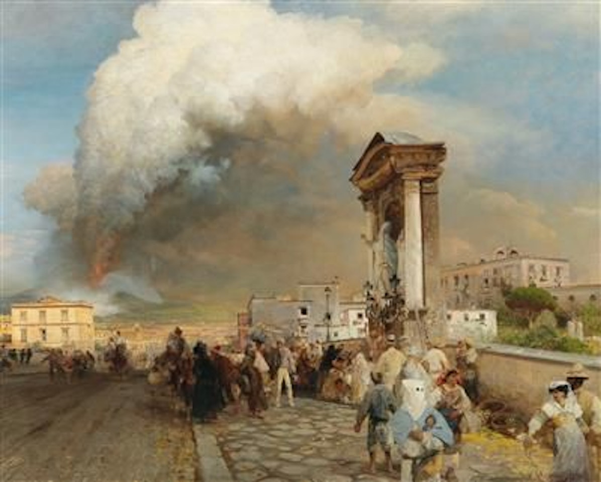 The eruption of Vesuvius by Oswald Achenbach