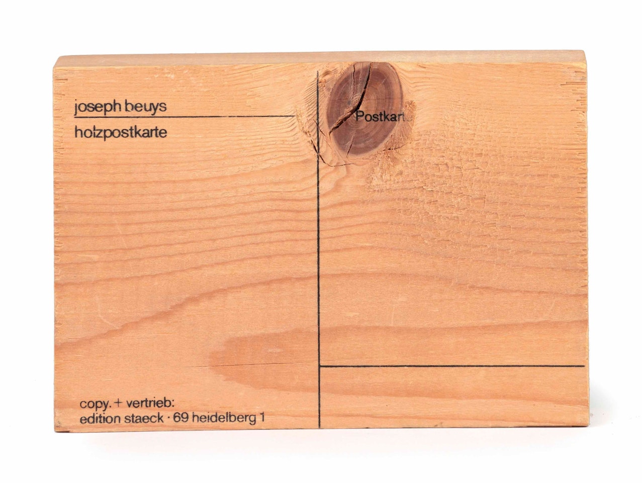 Holzpostkarte (Wood Postcard) by Joseph Beuys