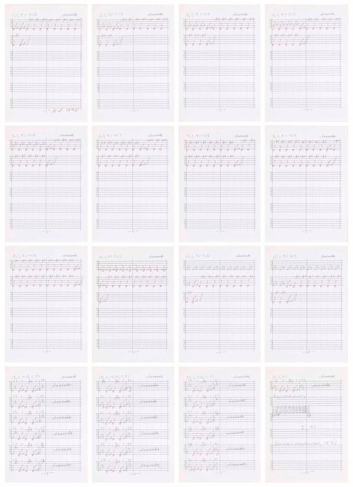 Partitur (I, 1991) (Score (I, 1991)) by Hanne Darboven