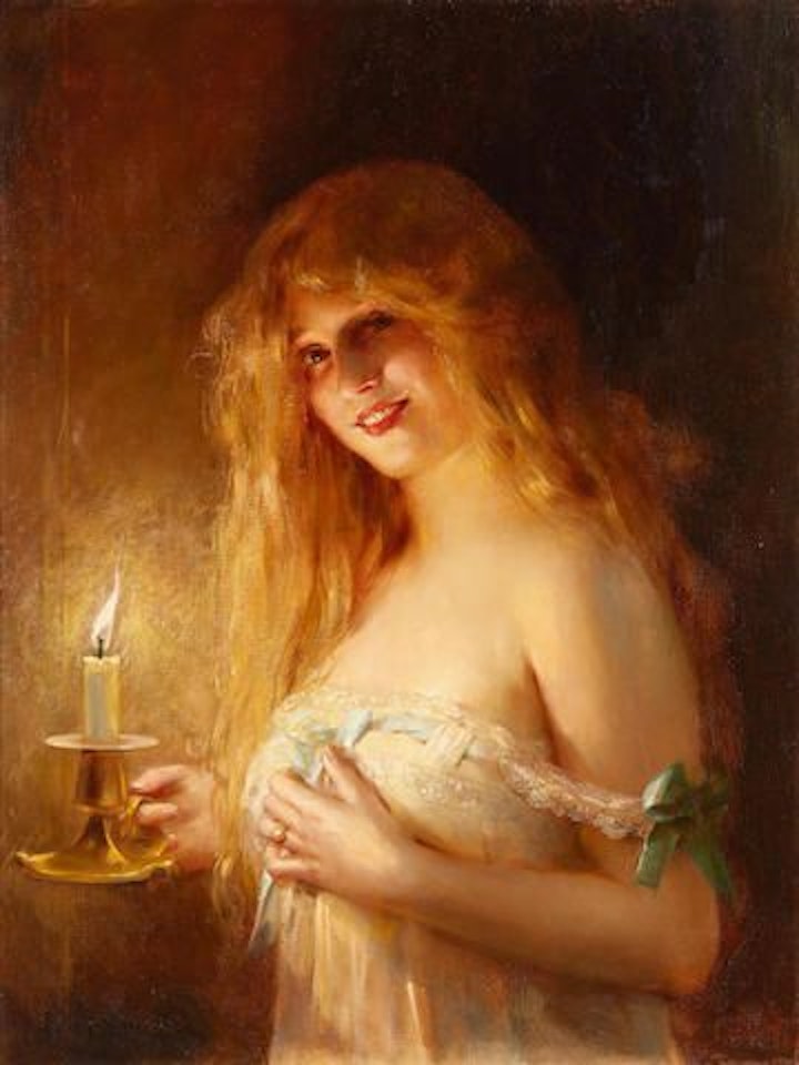 Femme a la bougie by Leon Comerre