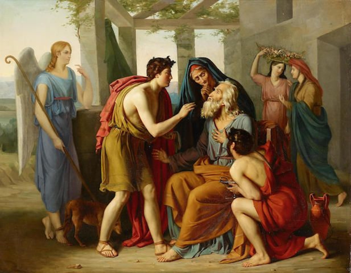 Tobias returning sight to his father by German School