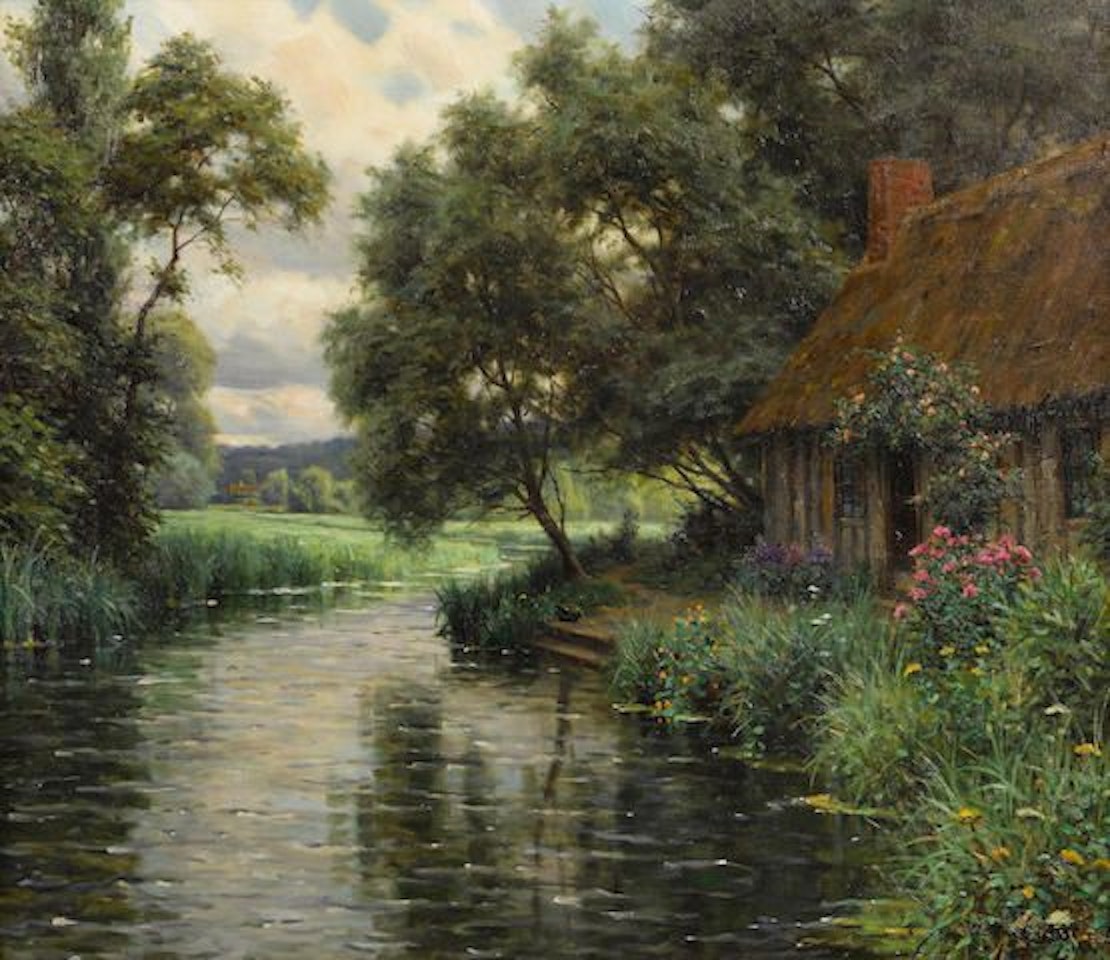 A cottage in the Risle Valley, Normandy by Louis Aston Knight
