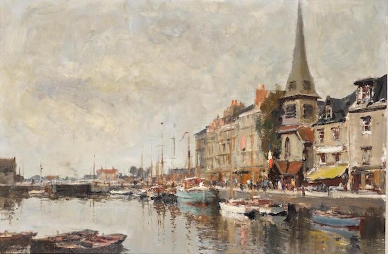 The Harbour, Honfleur, France by Edward Seago