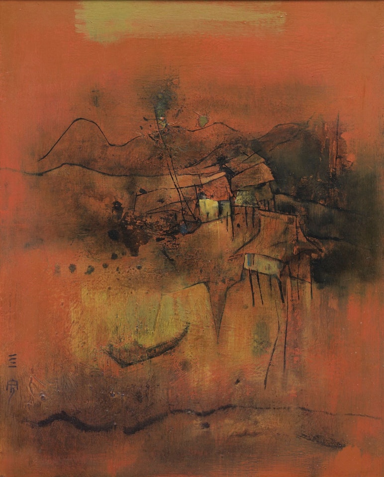KELONG (HOUSES ON STILTS) by Cheong Soo Pieng