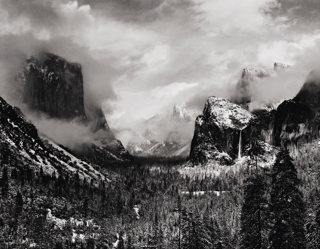 WINTER STORM, YOSEMITE VALLEY' (CLEARING WINTER STORM) by Ansel Adams