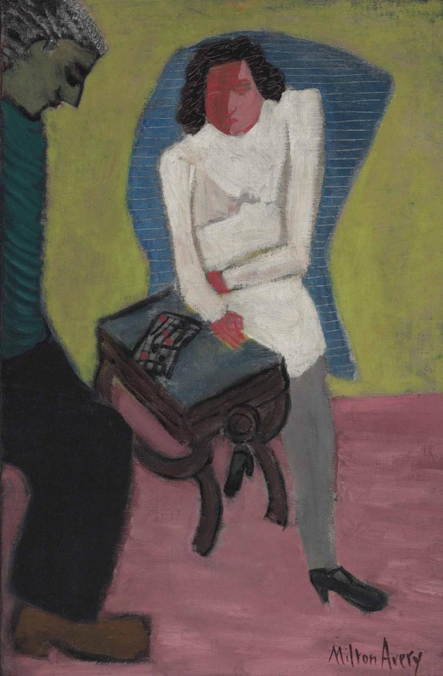 Playing Checkers by Milton Avery