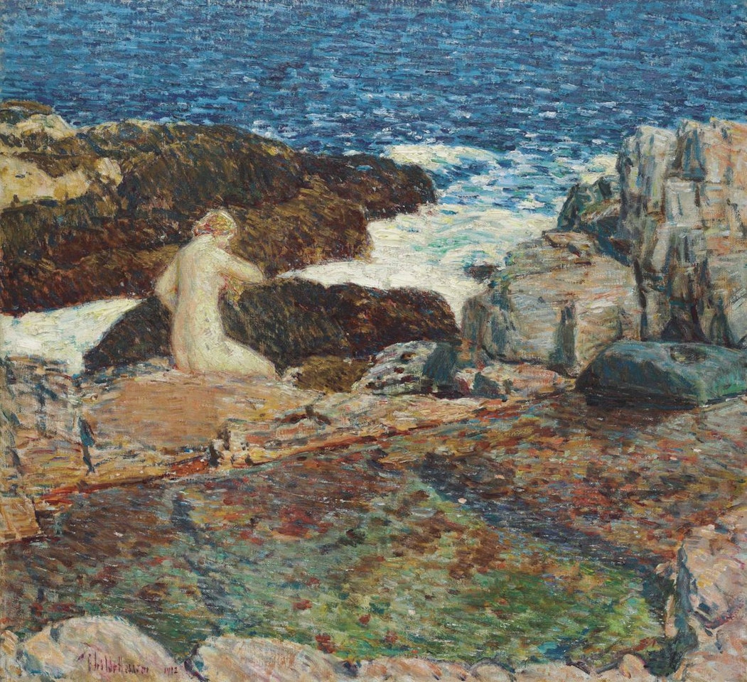 The East Headland Pool, Appledore by Childe Hassam