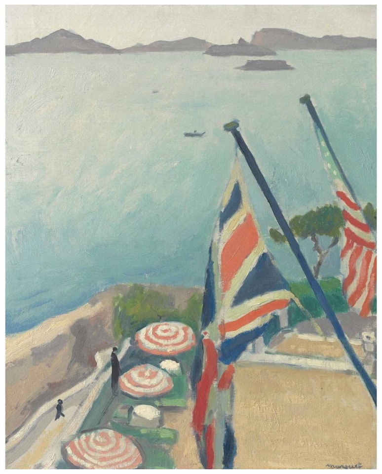 Terrasse aux drapeaux, Hôtel de la Réserve by Albert Marquet