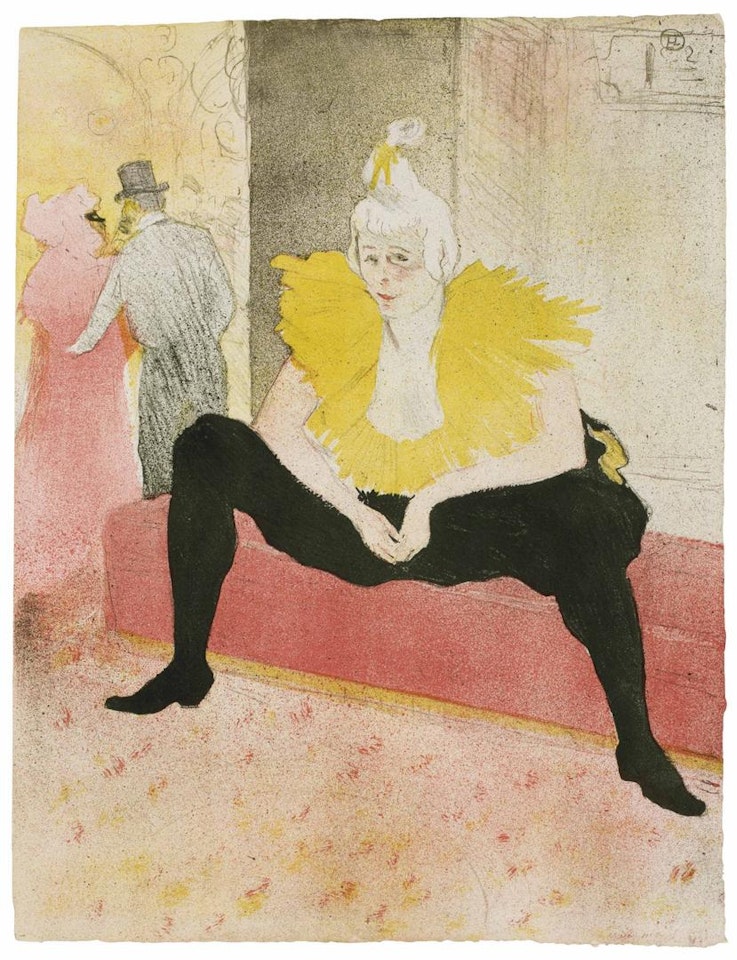 La Clownesse assise (Mademoiselle CHA-U-KA-O), from Elles by Henri de Toulouse-Lautrec