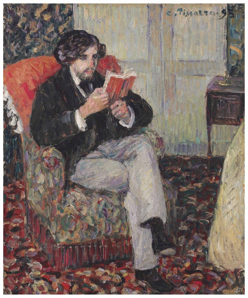 Félix Pissarro lisant by Camille Pissarro