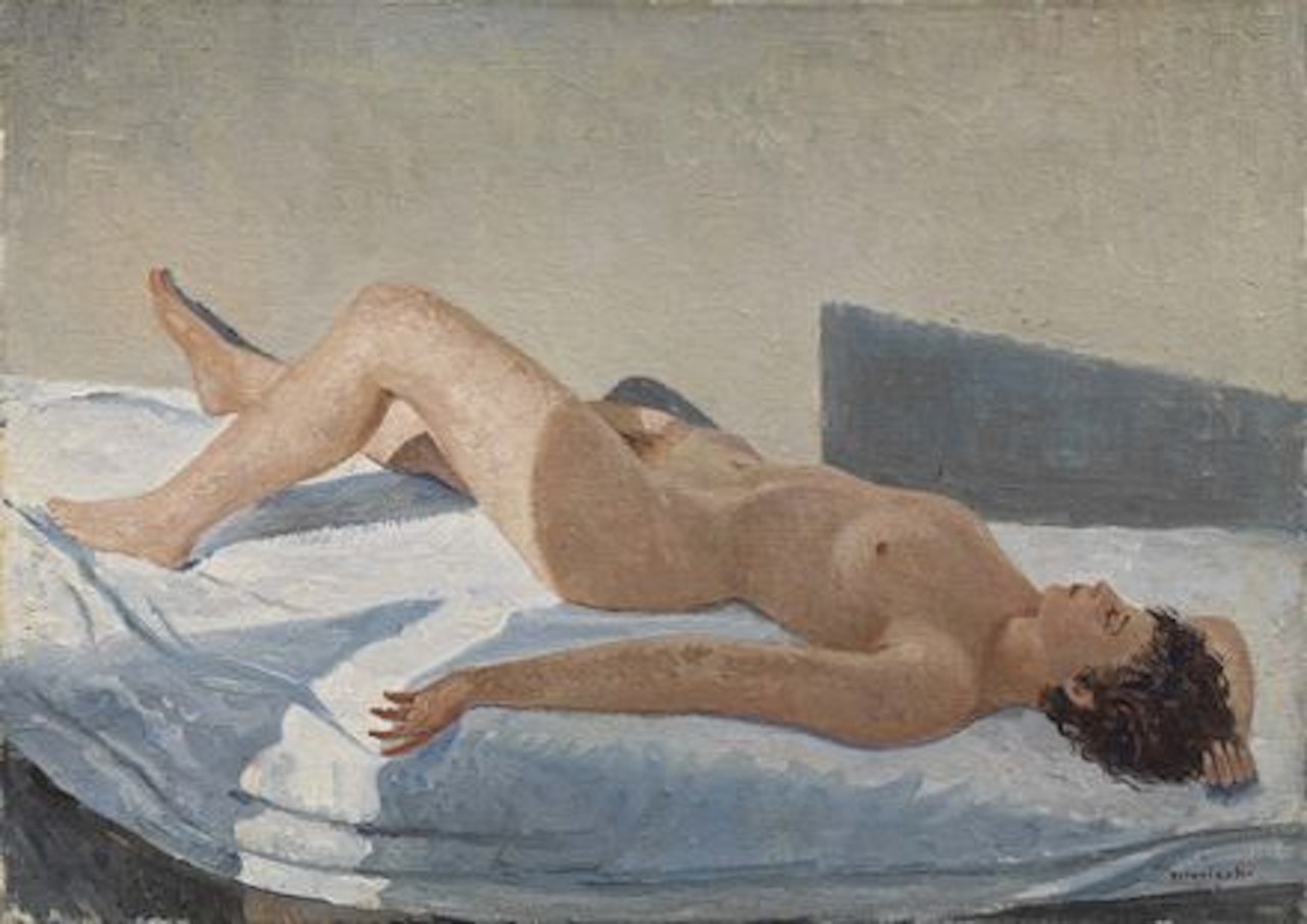 Nuda in due luci by Giovanni Colacicchi