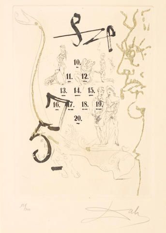 Les Amoures Jaunes 10 by Salvador Dali