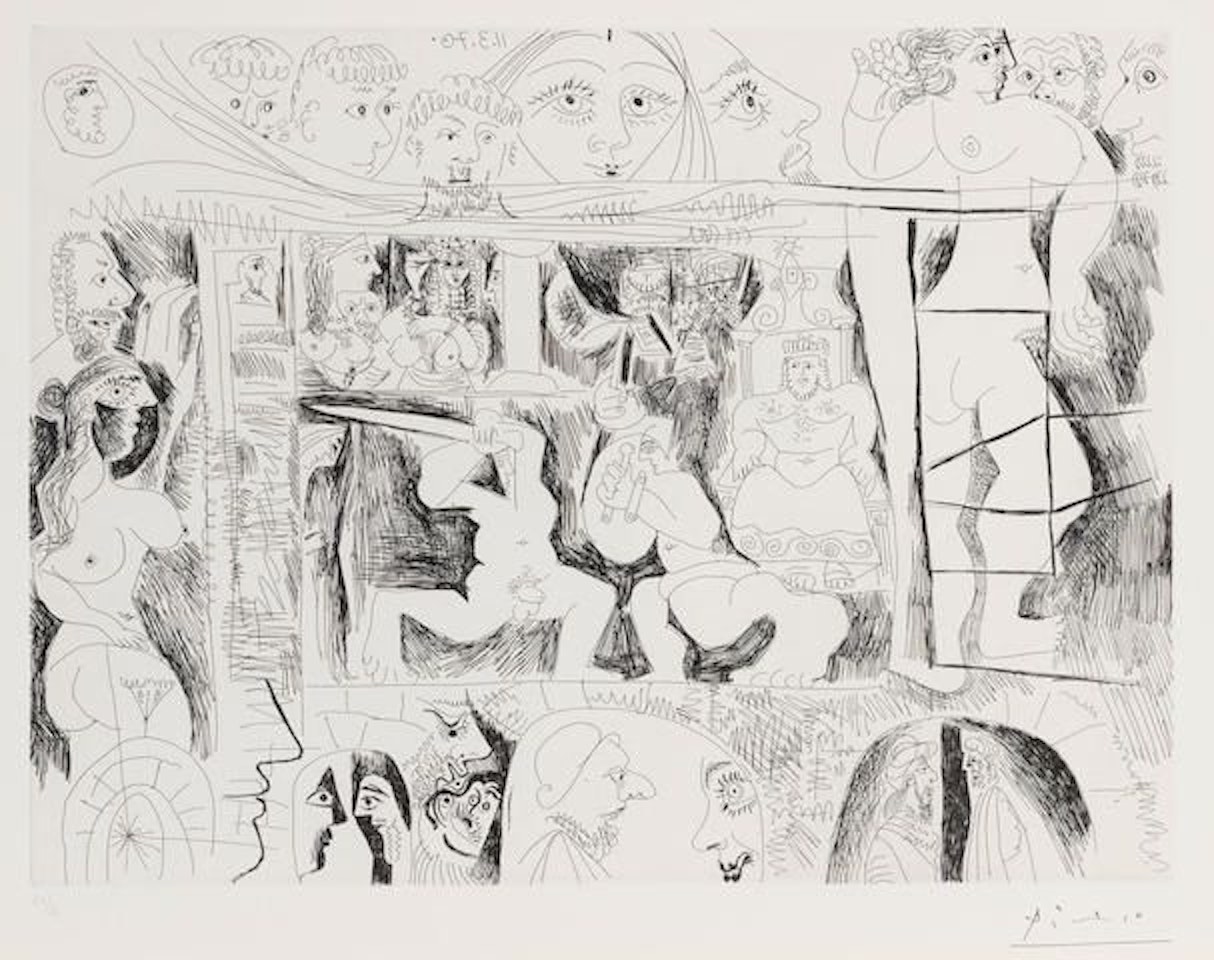 Combat de Gladiateurs, avec Spectateurs, from La Série 156 by Pablo Picasso