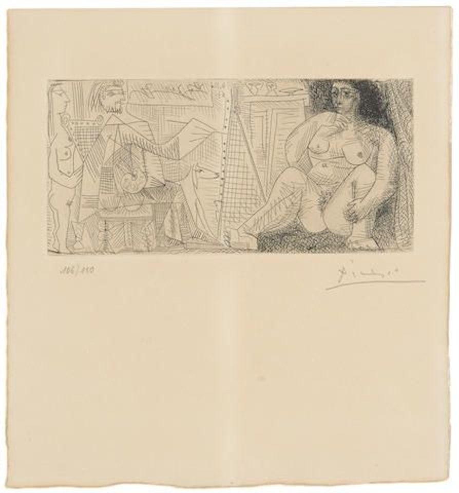 Le peintre et son modèle, from Dans l'Atelier by Pablo Picasso