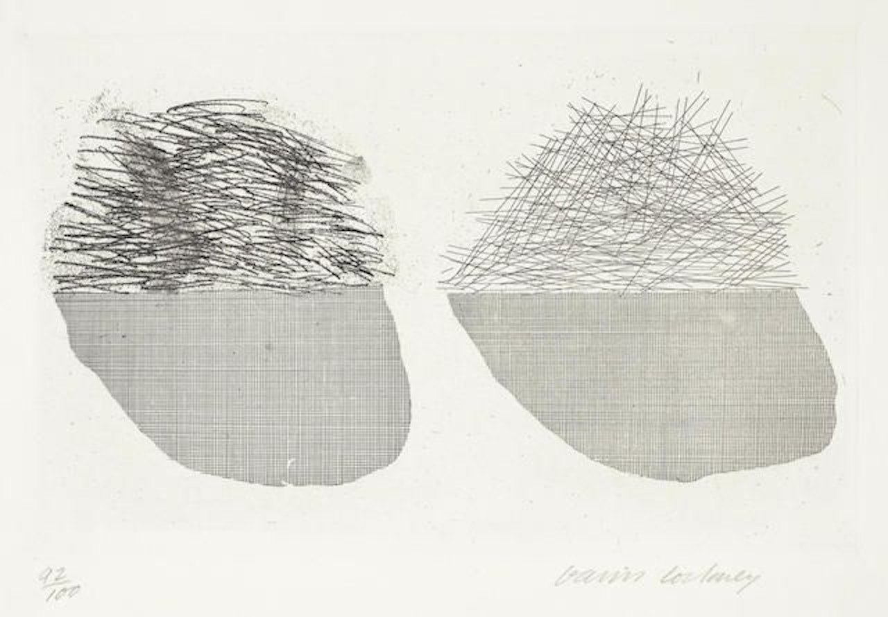 Straw on the Left, Gold on the Right, from Six Fairy Tales from the Brothers Grimm by David Hockney