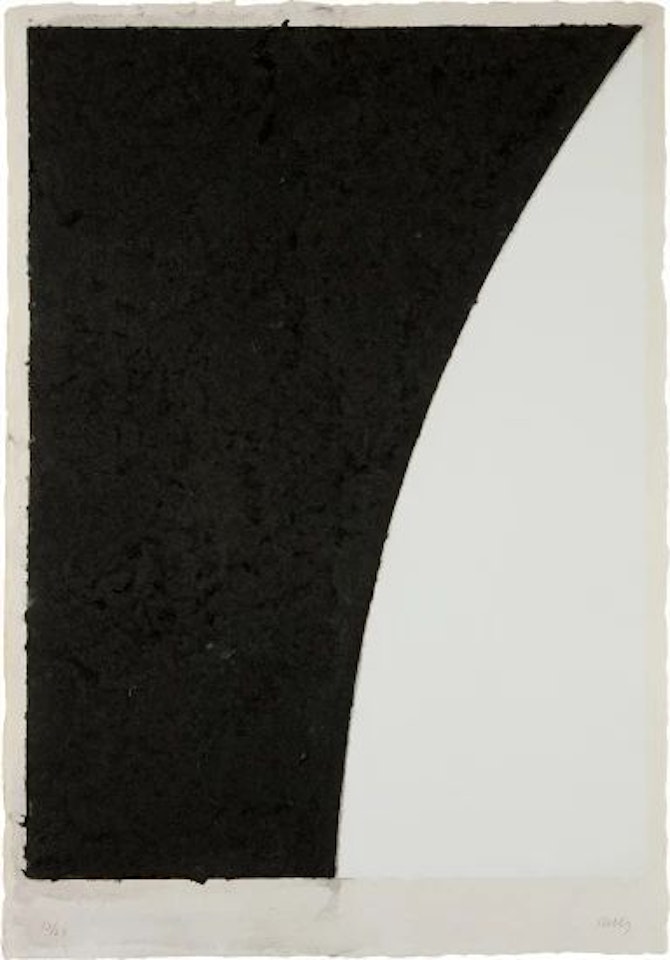 Colored Paper Image VI (White Curve with Black II), from Colored Paper Images by Ellsworth Kelly