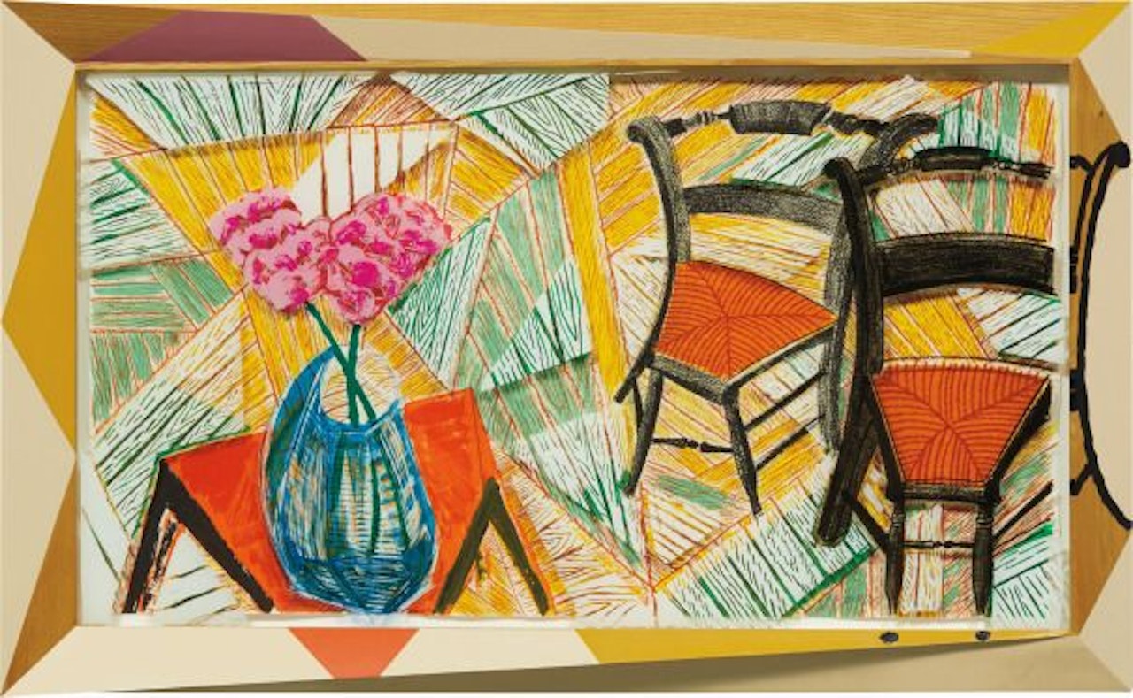 Walking Past Two Chairs, from Moving Focus Series by David Hockney