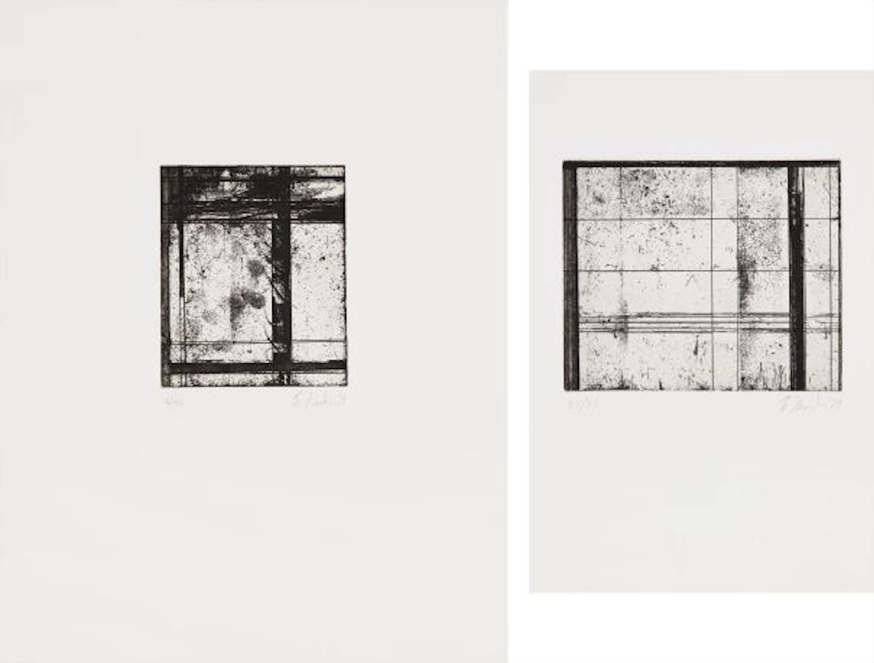 The Skowhegan Print; and Untitled by Brice Marden