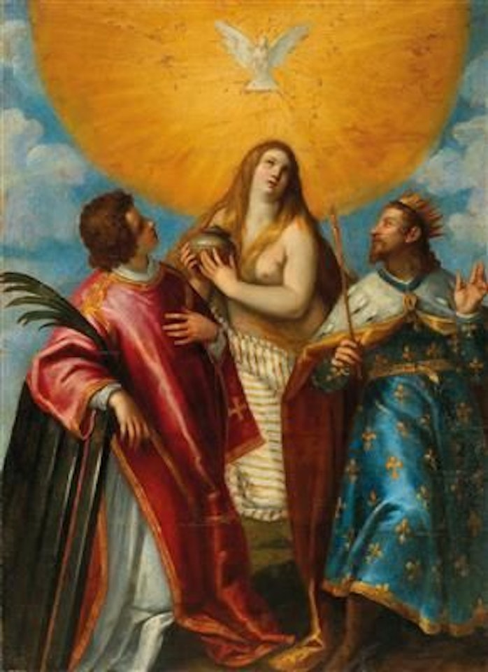 Mary Magdalene with Saint Lawrence and Saint Louis of France by Jacopo Palma il Giovane