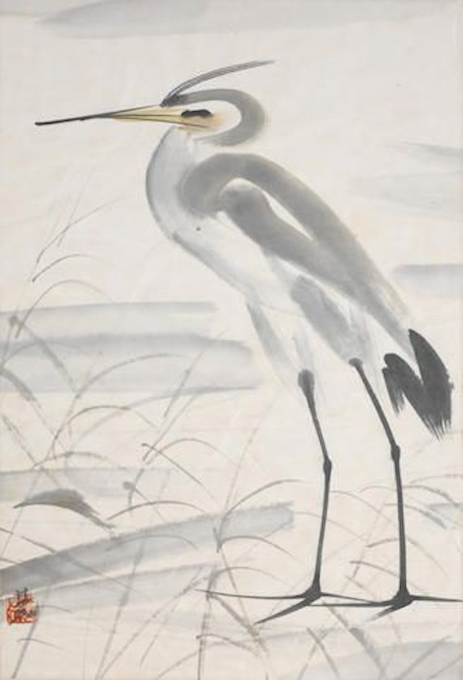 Heron by Lin Fengmian