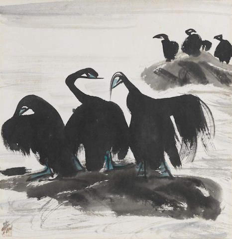 Six Cormorants by Lin Fengmian