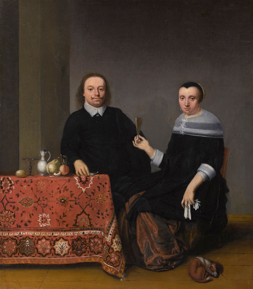 A MAN AND HIS WIFE by Dutch School
