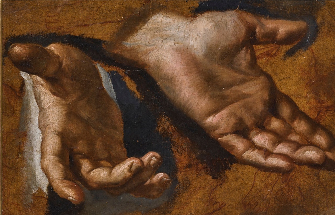 STUDIES OF HANDS by Italian School