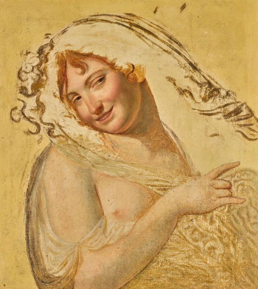 SKETCH OF A FEMALE FIGURE by English School