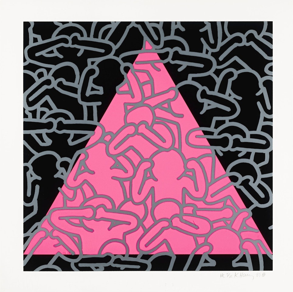 SILENCE = DEATH (L. P. 152) by Keith Haring