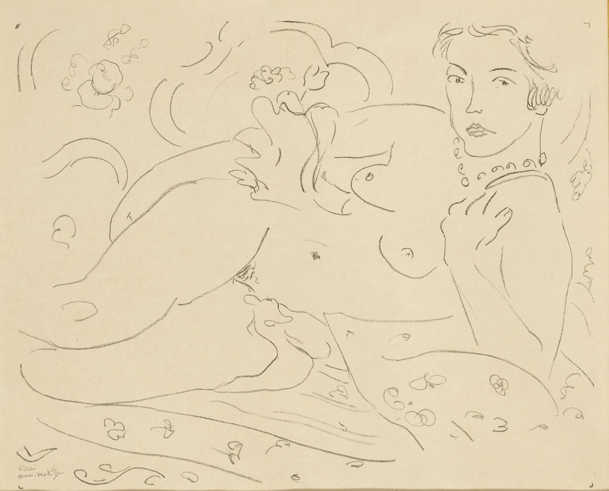 NU, MAIN GAUCHE PRÈS DE L'ÉPAULE (DUTHUIT 474) by Henri Matisse