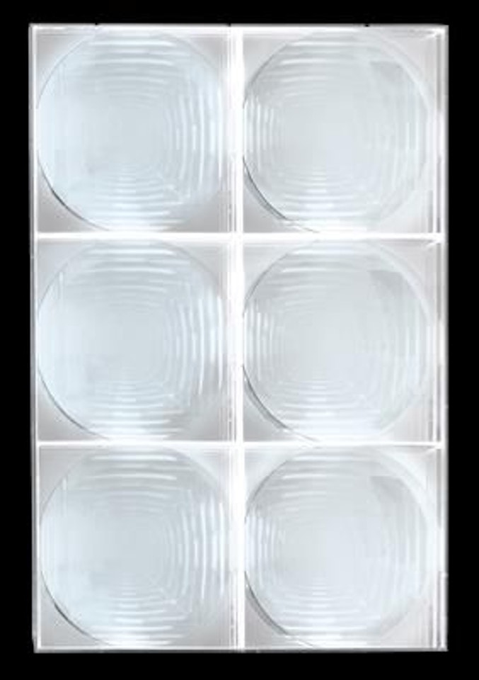 Spherical concave mirror object (illuminated) by Adolf Luther
