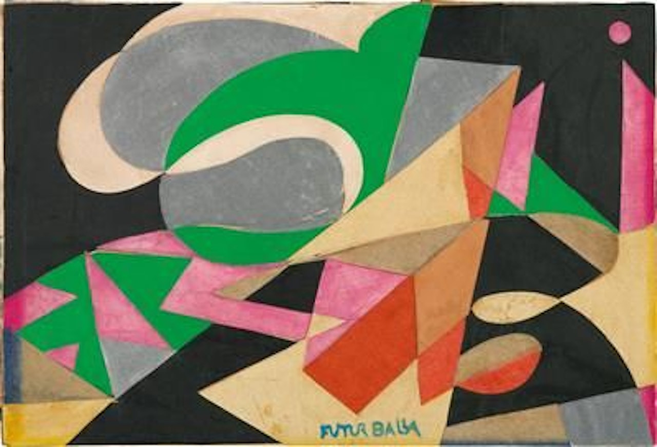 Reason with the word FAZZOLETTI by Giacomo Balla