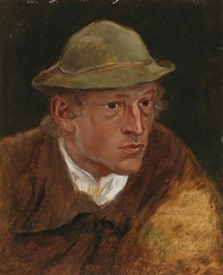 Portrait of a young man/Simon Moser, study for the painting “Das Kreuz” (Kirschl M 128) by Albin Egger-Lienz