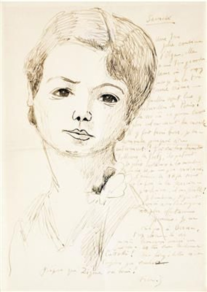 Untitled (Letter with a Woman Portrait) by Francis Picabia