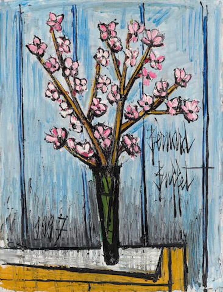 Branches de cerisiers en fleurs by Bernard Buffet