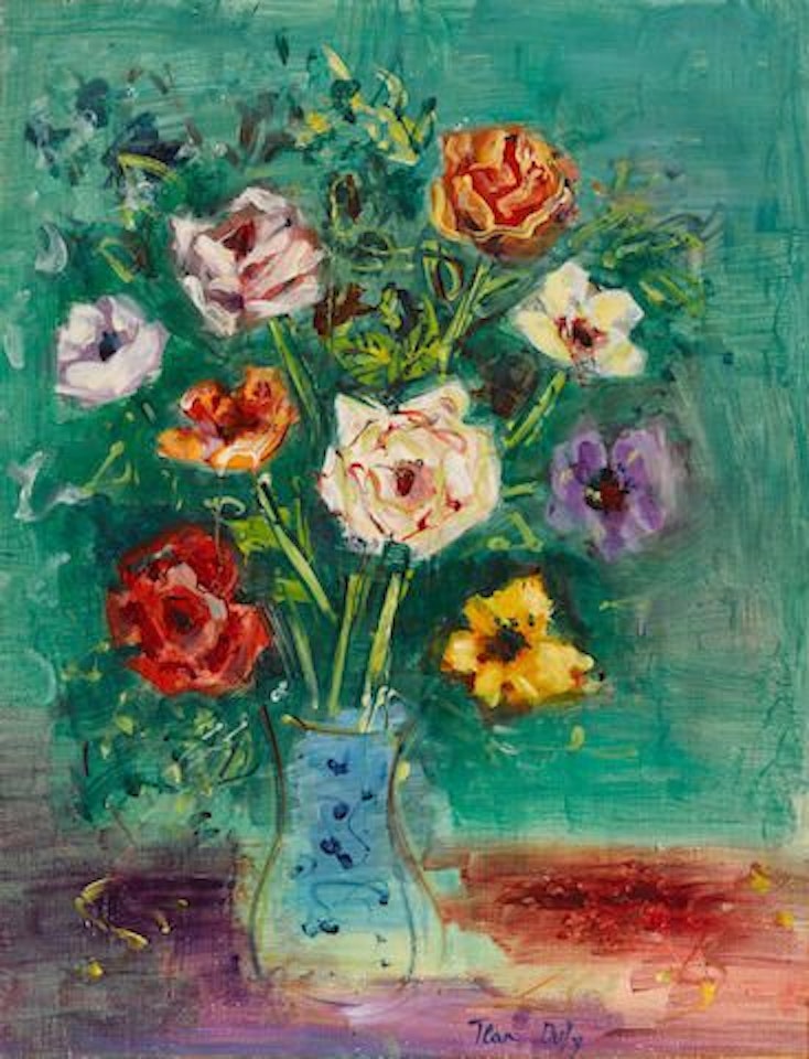 Bouquet de roses et d'anémones by Jean Dufy