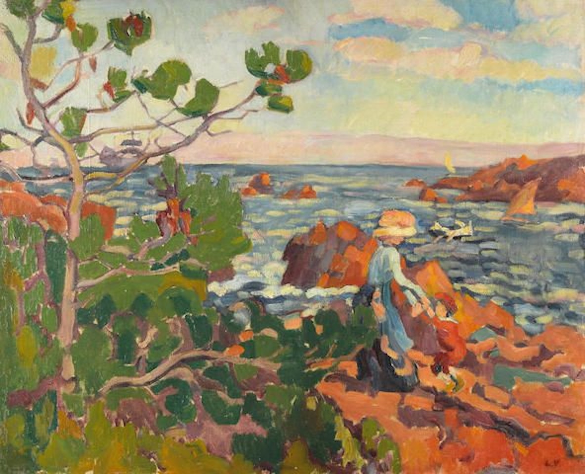 La mère et l'enfant au costume rouge by Louis Valtat