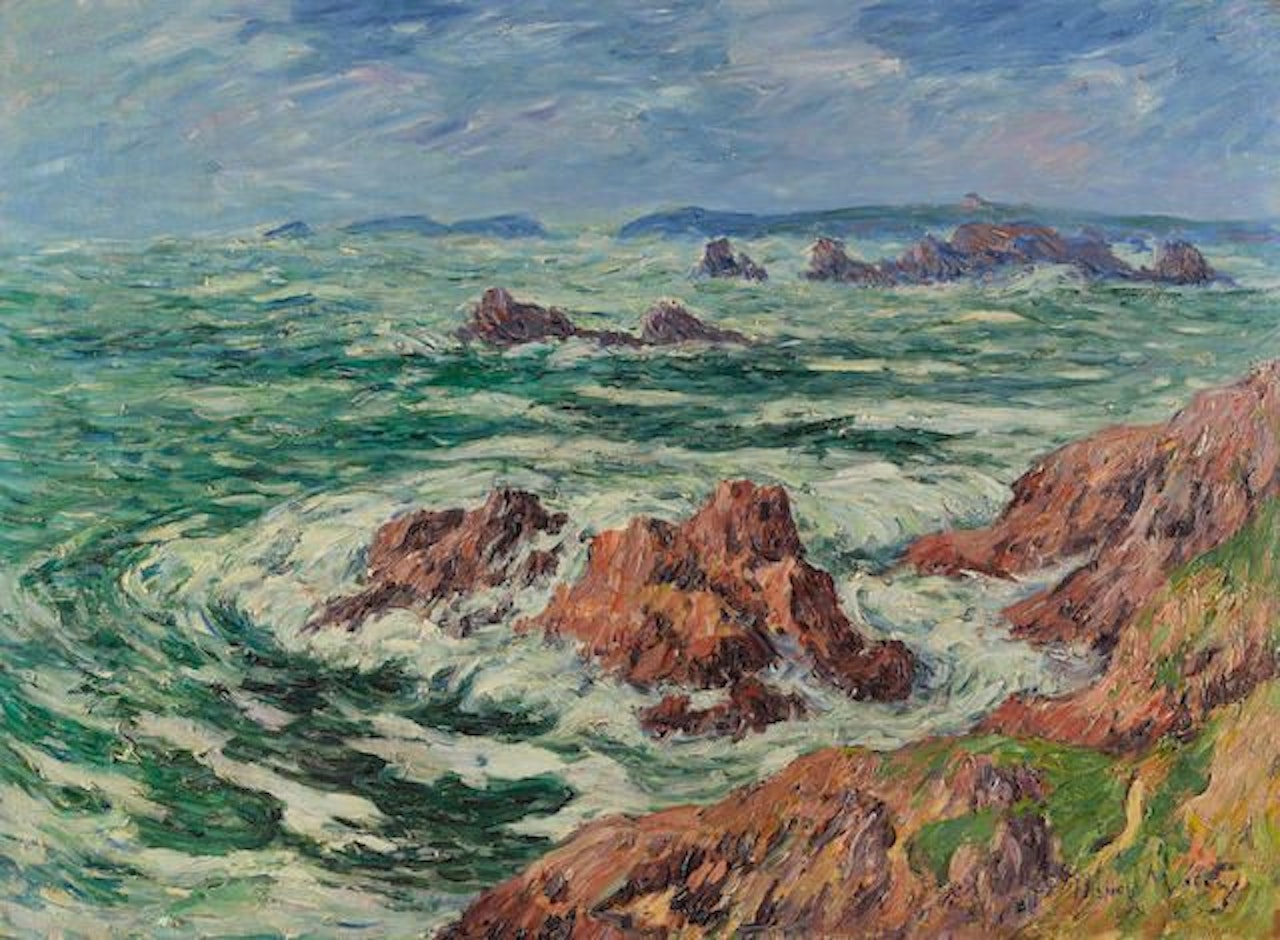 Pointe rocheuse, Finistère by Henry Moret