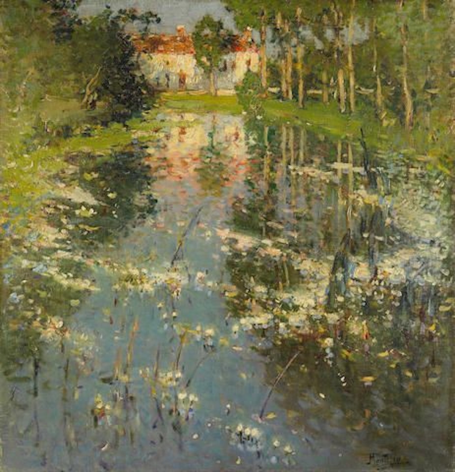 Sur les bords du Ruisseau by Pierre Eugène Montezin