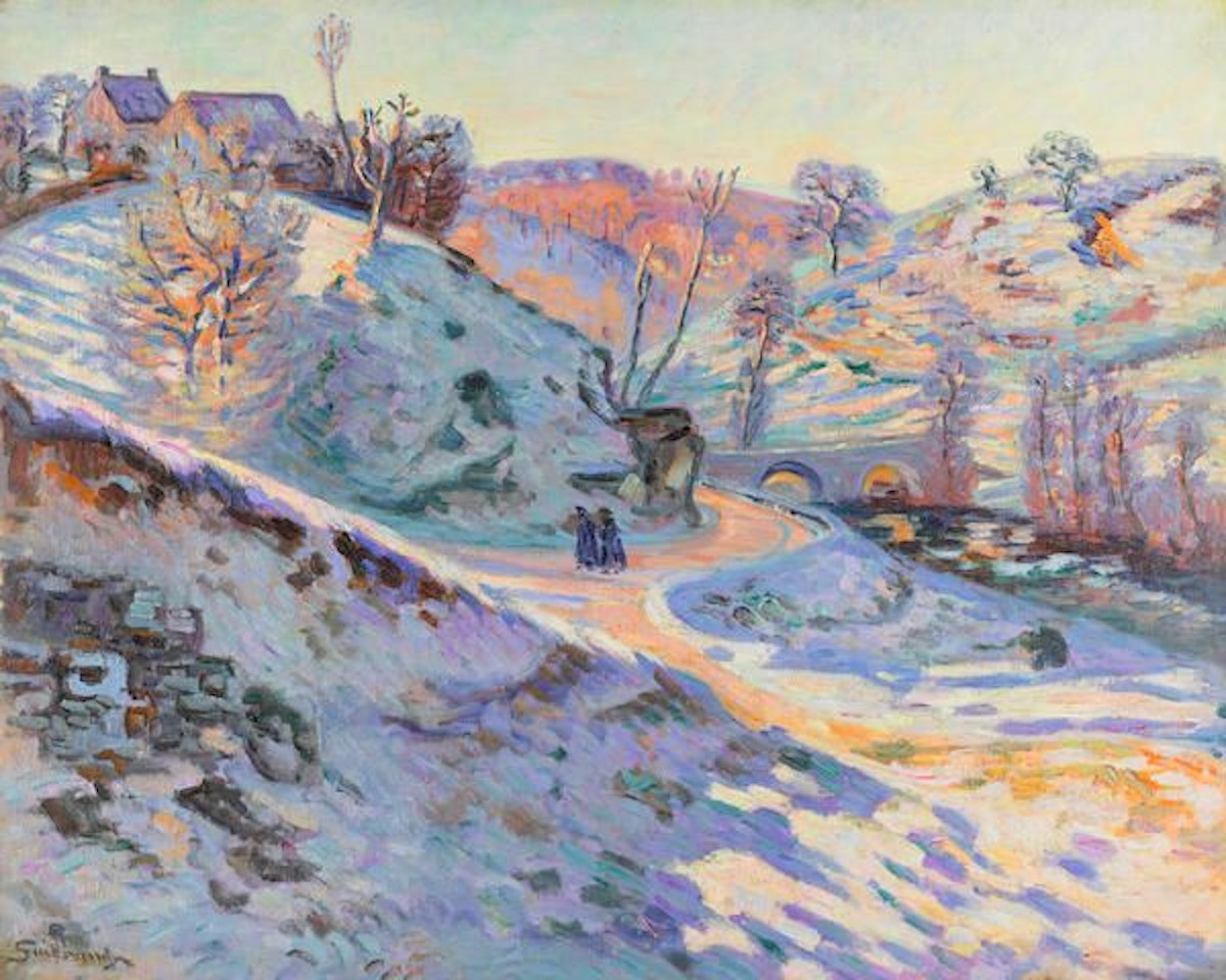 Le pont Charrant, gelée blanche, Crozant by Armand Guillaumin