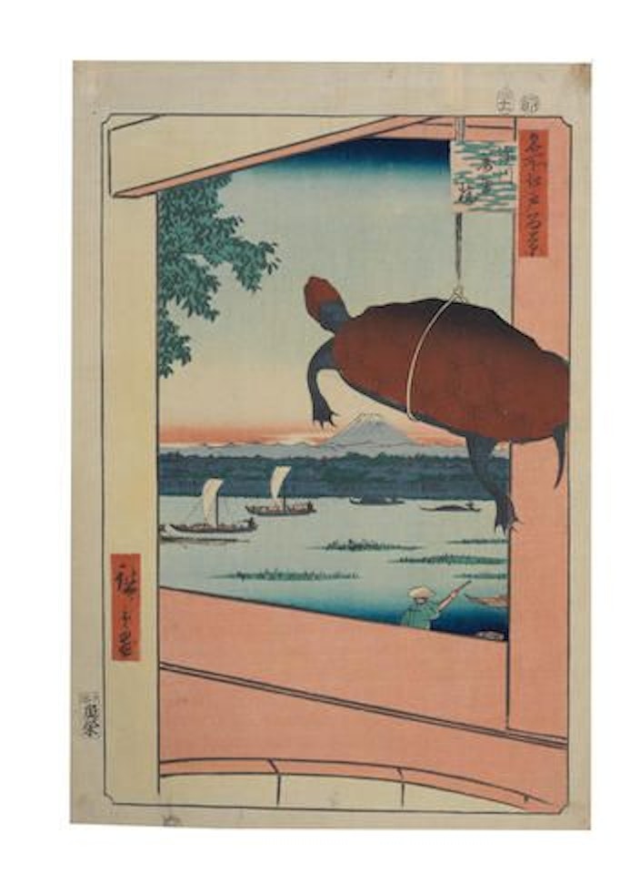 Fukagawa Mannenbashi (Mannen Bridge, Fukagawa) by Utagawa Hiroshige