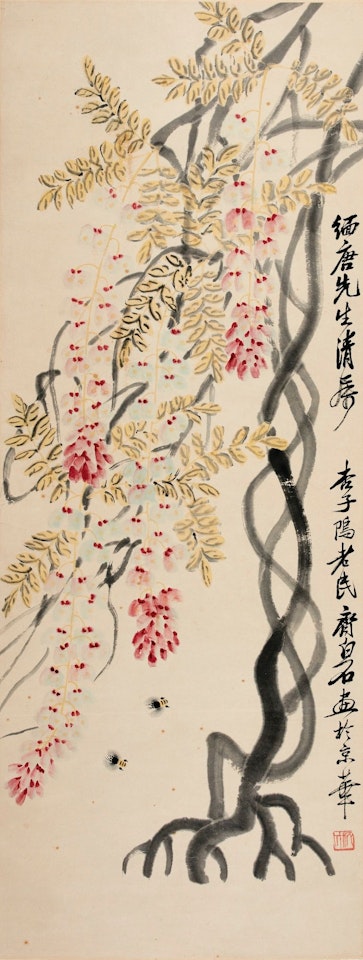 BEES AND WISTERIA by Qi Baishi