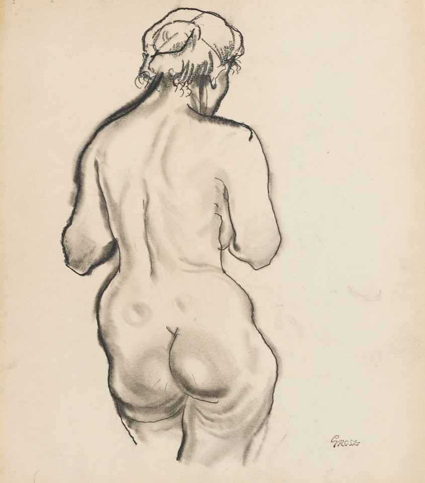 NUDE TORSO FROM THE REAR by George Grosz