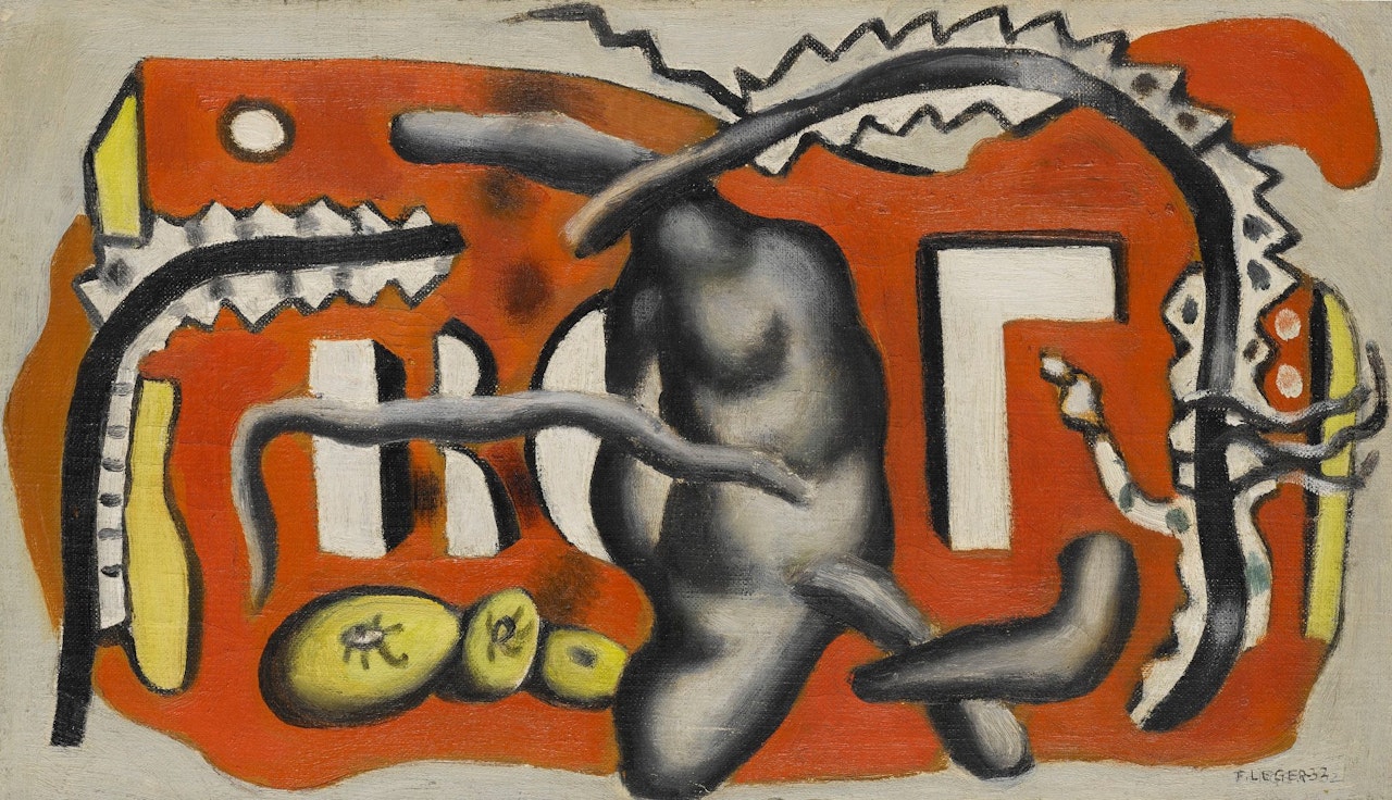 NATURE MORTE (COMPOSITION EN ROUGE) by Fernand Leger