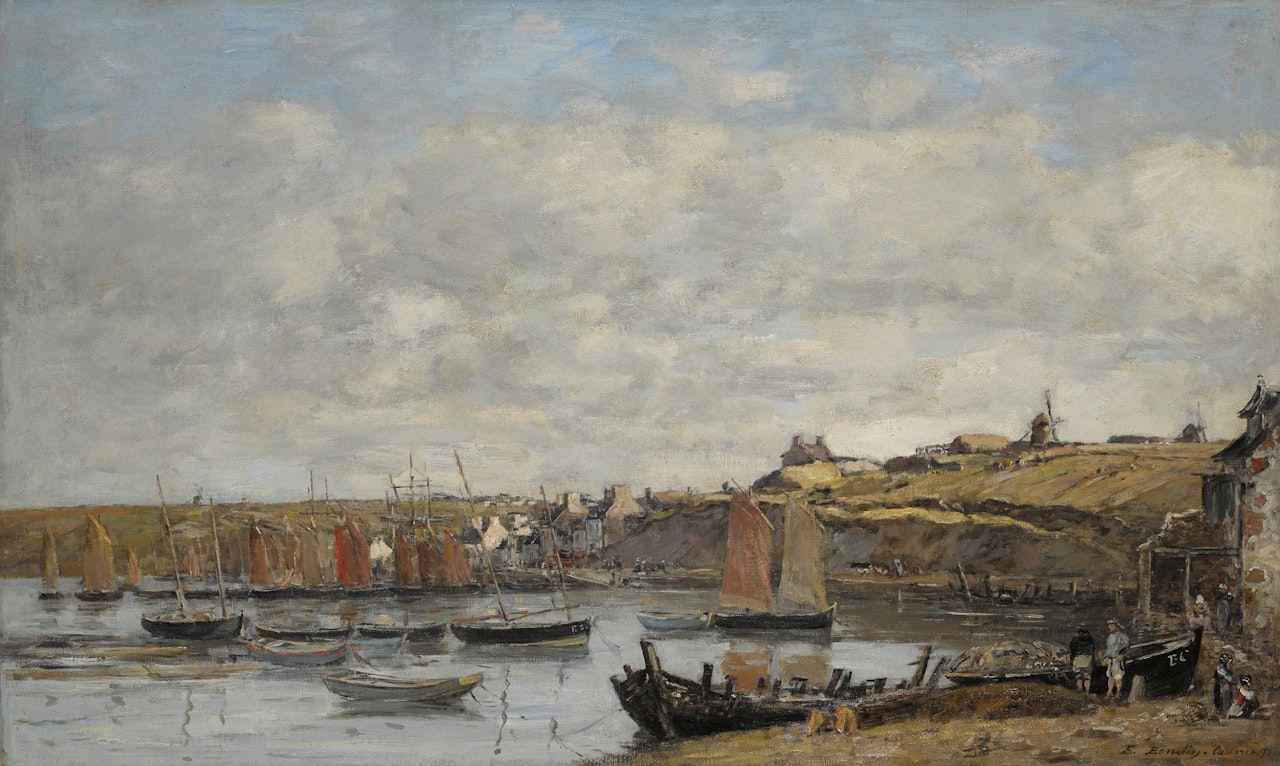 CAMARET, LE PORT by Eugène Boudin