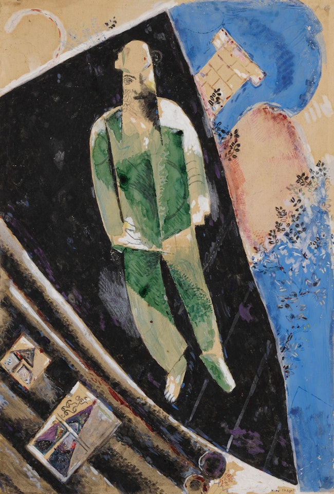 L'HOMME SUR LE TOIT by Marc Chagall