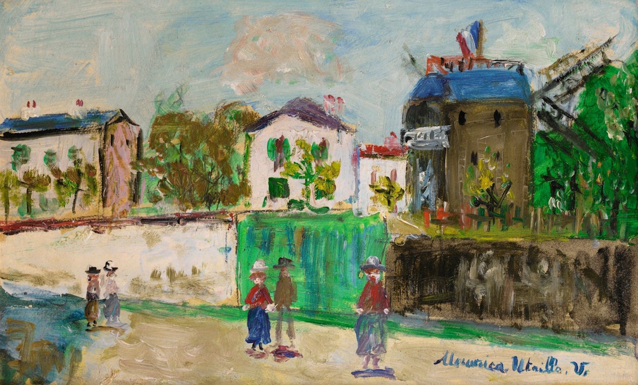 MOULIN DE LA GALETTE À MONTMARTRE by Maurice Utrillo