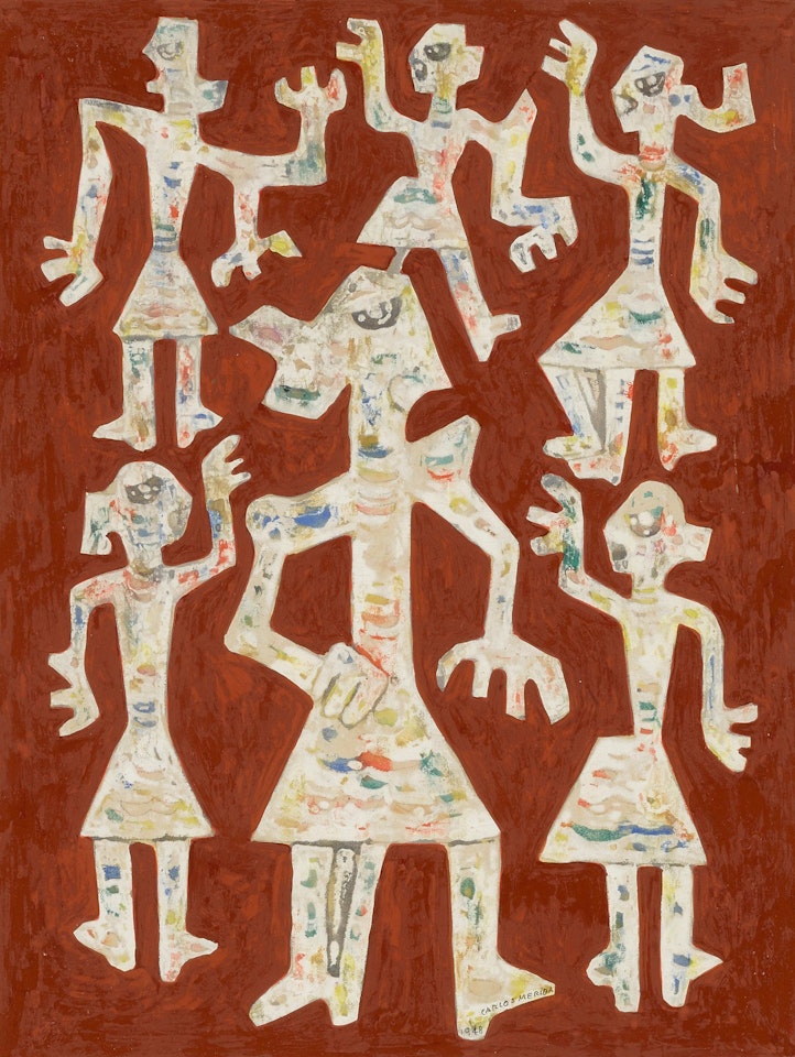 TALLER EN EL MURO (DE LA SERIE "IMÁGENES DE GUATEMALA") by Carlos Mérida